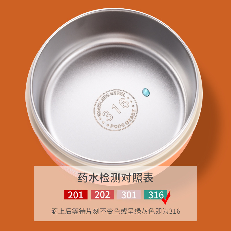 316 ステンレス鋼の断熱ランチボックス蓋付きオフィスワーカーのためのポータブルミニ朝食ボウル電子レンジ対応ランチボックス|undefined