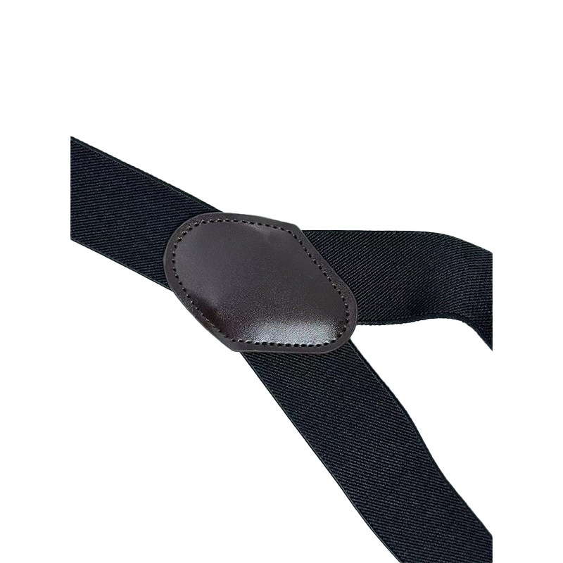 Trousers, suspenders, high quality golden accessories, increased thickness, on elastic band