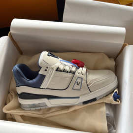 L家驴家高奢Trainer系列蓝水泥爱心休闲运动老爹鞋驴家板鞋