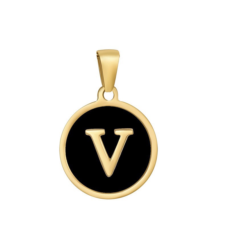 4g Weight Pendant Jewelry Making Type 16mm Jewelry Making Size DIY Jewelry Accessories Classification 1 Piece Quantity 304 Stainless Steel Material Letter, Word Pattern Classic Style Style Enamel, Plating Craft Black Color 1 Piece 16mm 304 Stainless Steel Letter Word Pendant DIY Jewelry Accessories 22