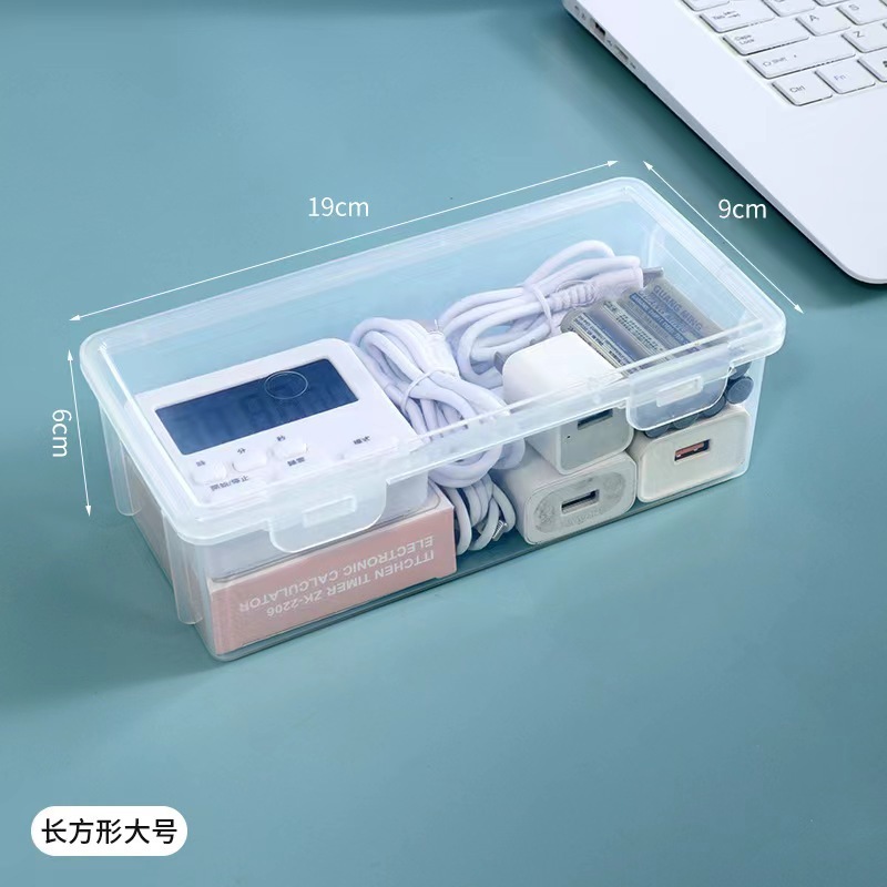 多機能収納ボックス家庭用デスクトップ収納神器透明プラスチック収納袋防塵カバー付き収納ボックス|undefined