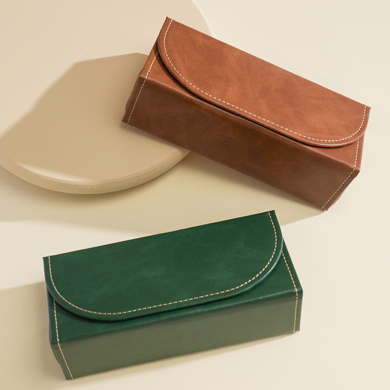 Large-Capacity Retro Handmade Glasses Case, Sunglasses Storage Box, Portable Anti-Pressure Optical Glasses Case Large-Capacity Retro Handmade Glasses Case, Sunglasses Storage Box, Portable Anti-Pressure Optical Glasses Case
