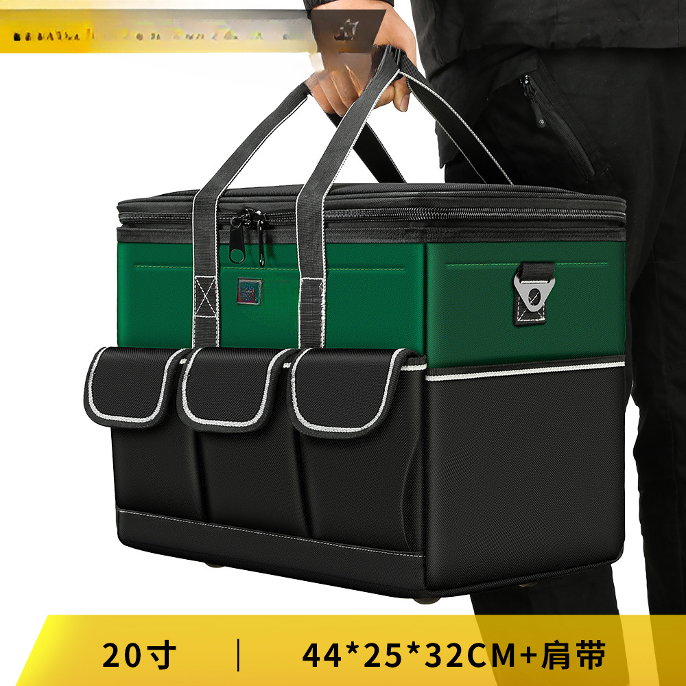 Kit de herramientas portátil multifuncional, lona especial para electricista, bolsa de almacenamiento gruesa y duradera, bolsa de mantenimiento de escalera de carpintería