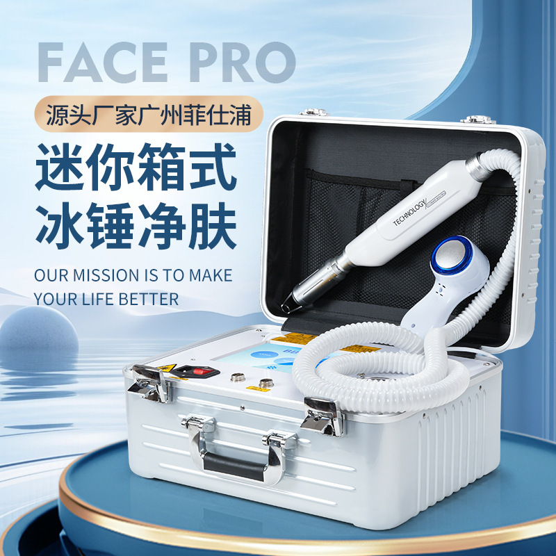 Suitcase-Type Mini Eyebrow Washing Machine Without Water with Ice Hammer Cold Compress Quantum Segment Black Whitening Non-Invasive Spot Scanning and Skin Purifying Device