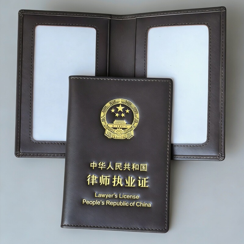 Genuine leather lawyer's certificate case, brushed leather, wear-resistant lawyer's jacket, certificate cover, genuine leather lawyer's license protective case
