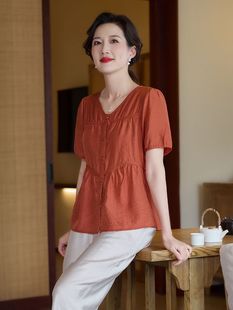 Qianbai Yilian New Mom T-Shirt Summer Wear 2025 New Middle-Aged and Elderly Women's Fashionable Versatile Tops and Shirts