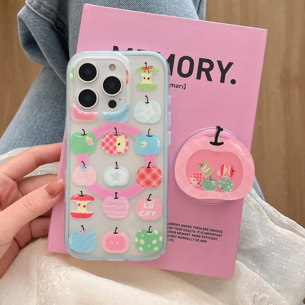 Dibujos animados creativos Pantalla completa Música mecedora de Apple Adecuado para Apple 16ProMax Funda para teléfono móvil 15/14 Asión magnética 13 nicho