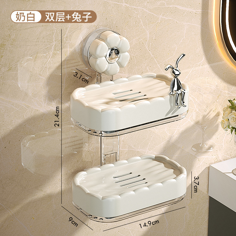 ミッキー石鹸ケース2025新型穴なし壁掛け式高級軽贅沢トイレ各種神器石鹸ケース|undefined