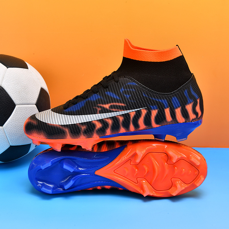 Zapatos de Fútbol de Caña Alta de TPU y Caucho Ligeros para Césped Natural y Artificial