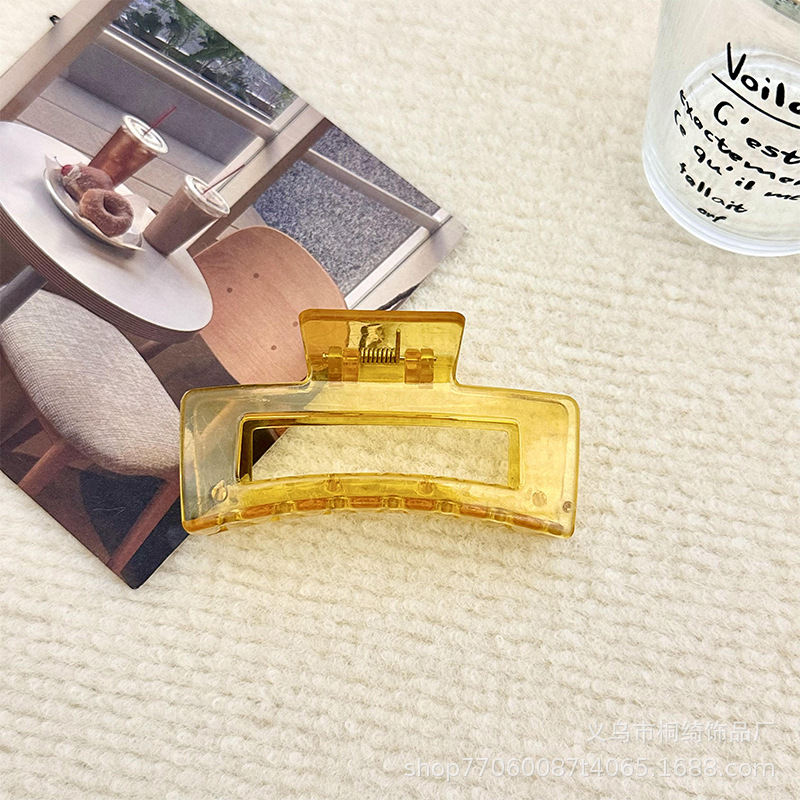 Gran clip de tiburón para el cabello, agarre fuerte, estilo simple y elegante, accesorio trasero para mujeres, proveedor directo de Yiwu