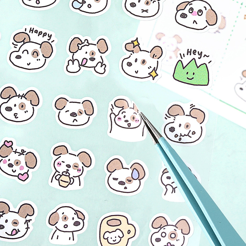 El amante de la carta corta la película plana para publicar la tela de papel, la isla de Bum, el lindo emoji de dibujos animados, el material de la cuenta, la etiqueta decorativa