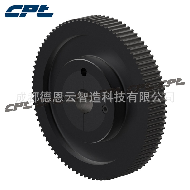 CPT欧标锥套同步带轮80-8M-20-2012同步皮带轮圆弧齿同步轮现货