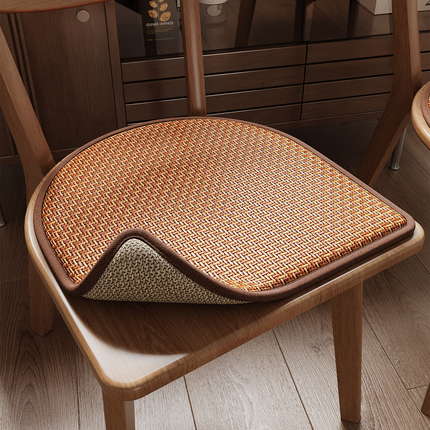Cojín de silla de comedor chino de doble cara cojín de silla de madera roja cojín de esponja gruesa cojín de silla de madera maciza cojín de asiento de cojín