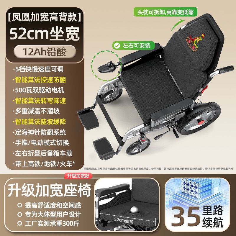 Auto Parts and Accessories | Other Electric Wheelchair Folding - 52cm-24v-12a35