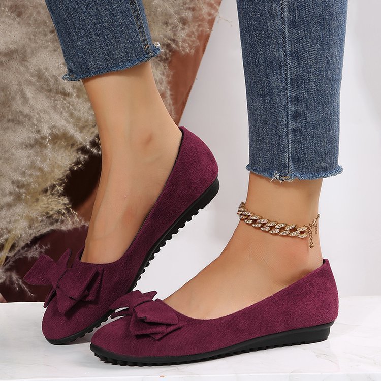 Women's Casual Solid Color Bowknot Round Toe Flats display picture 6