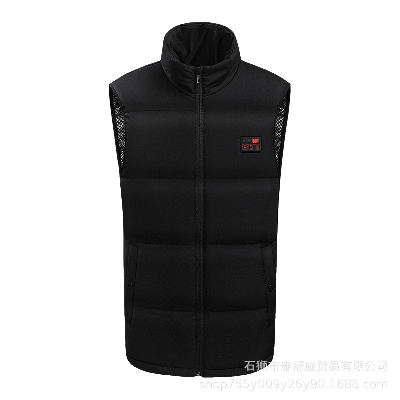 Chaleco de calefacción inteligente de invierno de nuevo fabricante Carga USB Chaleco de calefacción informal para hombres de la zona 15 inteligente