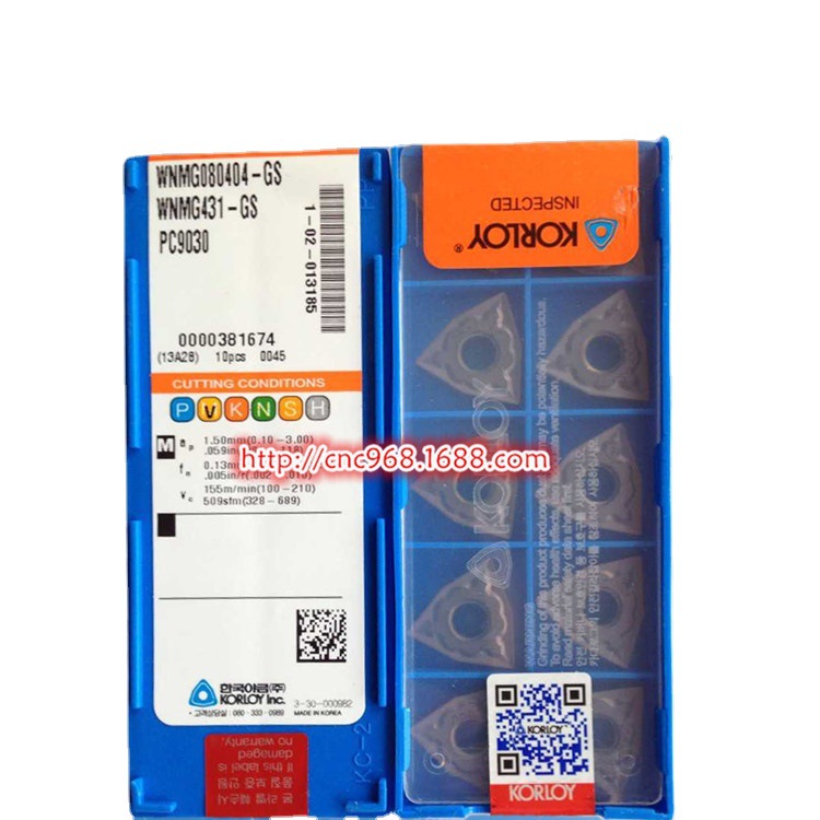 韩国KORLOY高耐数控车刀片WNMG080404-GS PC9030车床刀粒