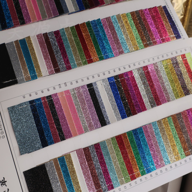 A1金葱闪粉素面格利特pu特殊皮革化妆包袋鞋材装饰人造仿皮面料