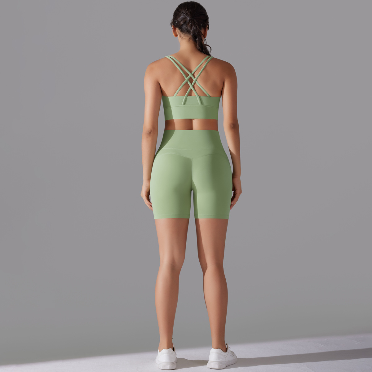 Nuevo sin pantalones interiores, tres puntos, ropa interior deportiva cruzada, ropa interior de fitness, ropa de yoga