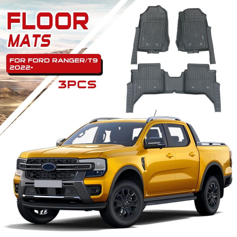 TXR Adecuado para FordRanger Alfombrilla para coche TpeCarFloorMat Alfombrilla de inyección 5D