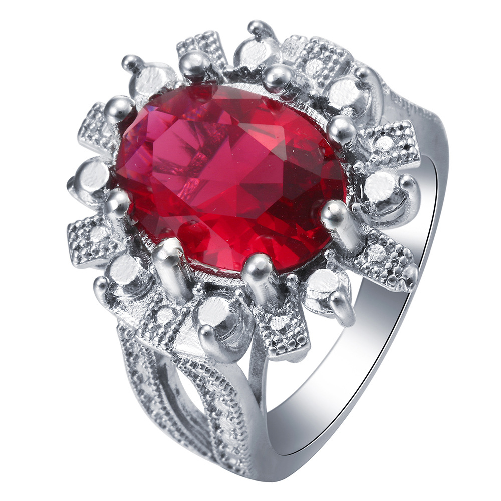 (Cross-border trading), copper stone inlay with zircon, ring for men and women, Amazon, European style