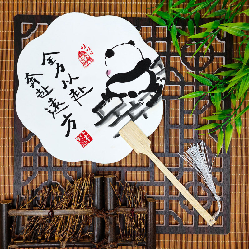 宣紙団扇環境保護カード扇風機来図制作印刷観光スポット会社活動広告扇風機卸売り|undefined