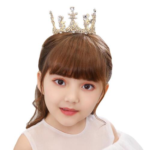 Children's crown wholesale headwear girls new crown crystal hair hoop model catwalk hair accessories princess hairpin