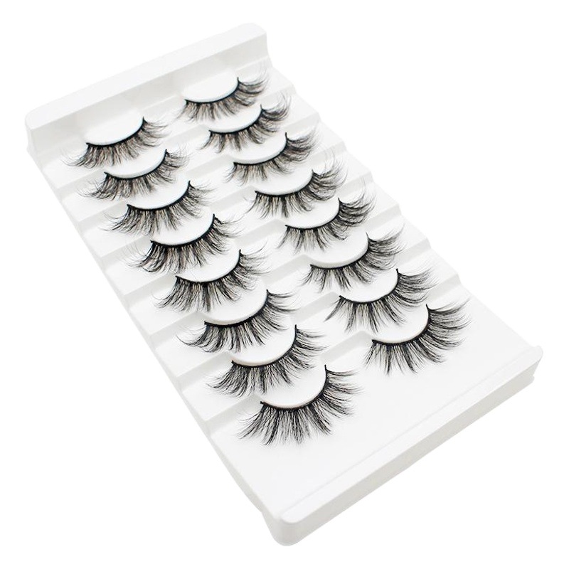 DINGSEN fuente transfronteriza fábrica pestañas falsas 8 pares de pestañas naturales gruesas de gran volumen LOGO