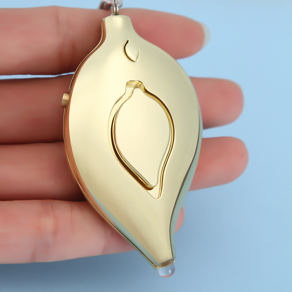 Alarma Personal Metálica Tipo Hoja con Luz LED para Mujeres