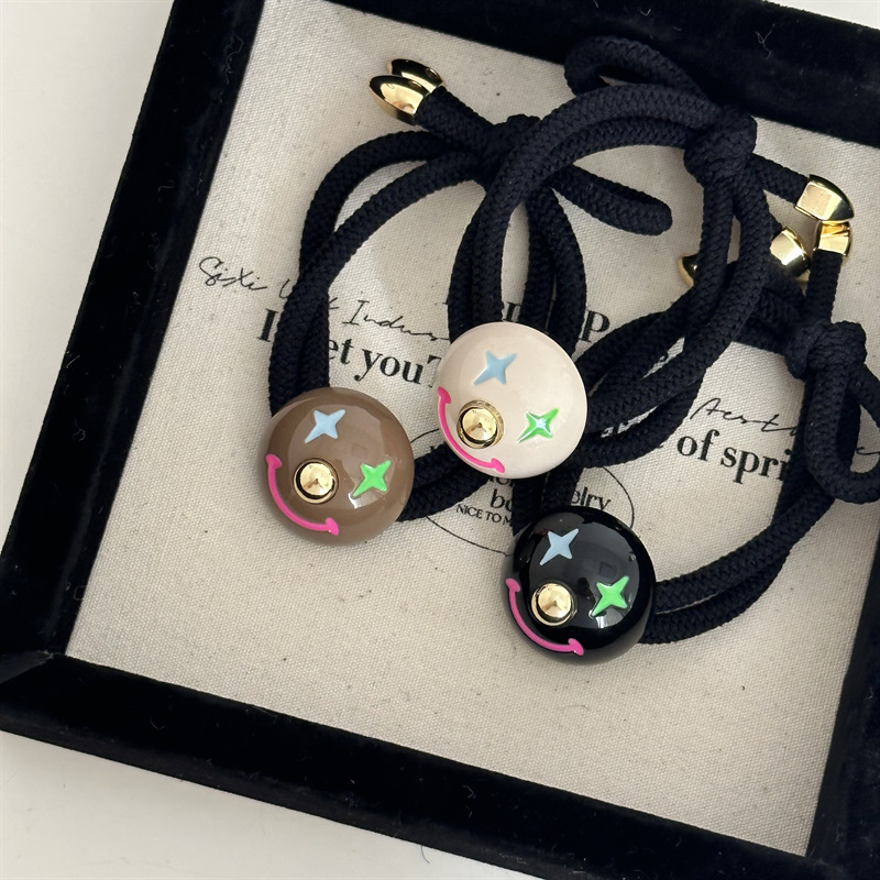 Buntes Clown Haarband Für Damen Für Hohen Pferdeschwanz Elastisch_voghion.com