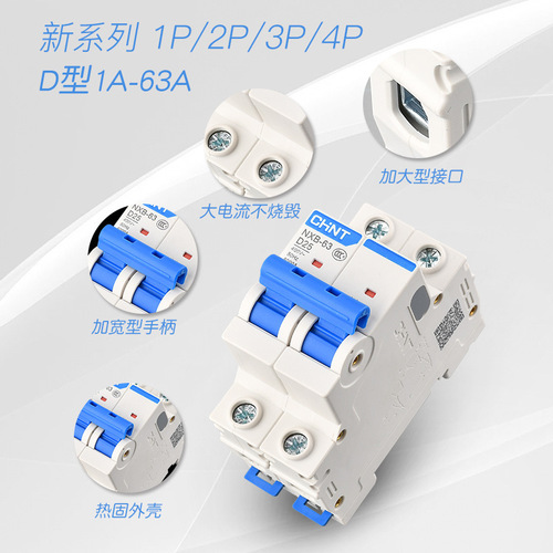 Chint small circuit breaker air switch power type D NXB-63 1P/2P/3P/4P 32/63/100A