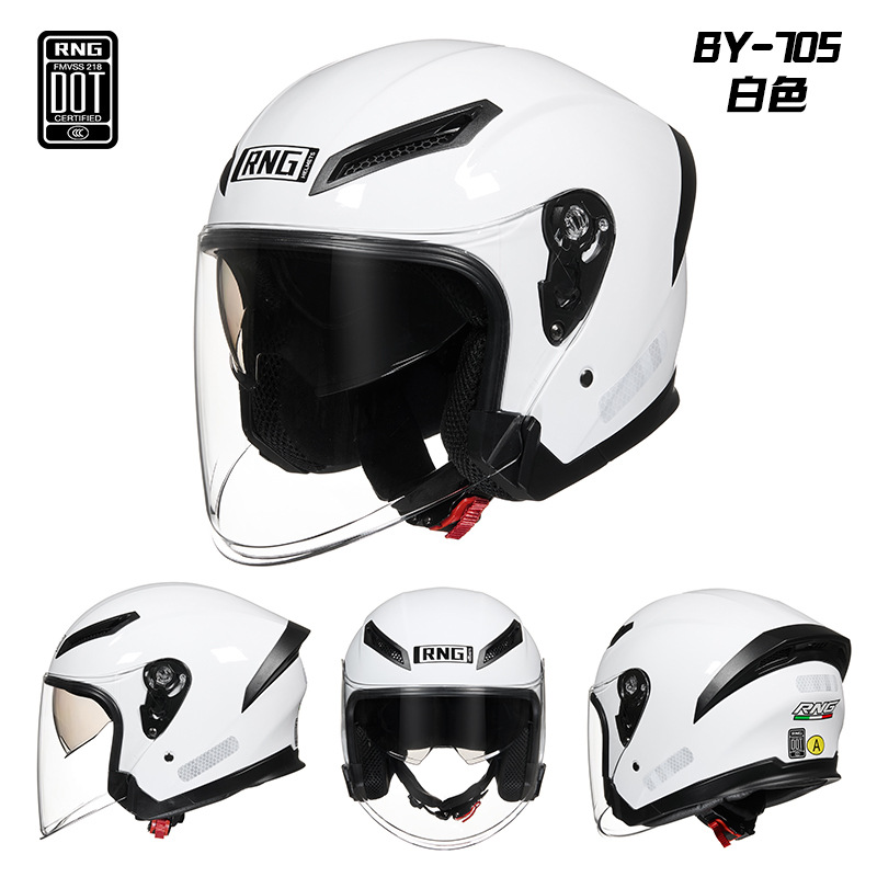 RNG marca 3 / 4 casco de motocicleta casco de bicicleta auriculares Bluetooth casco de motocicleta masculino casco de mujer