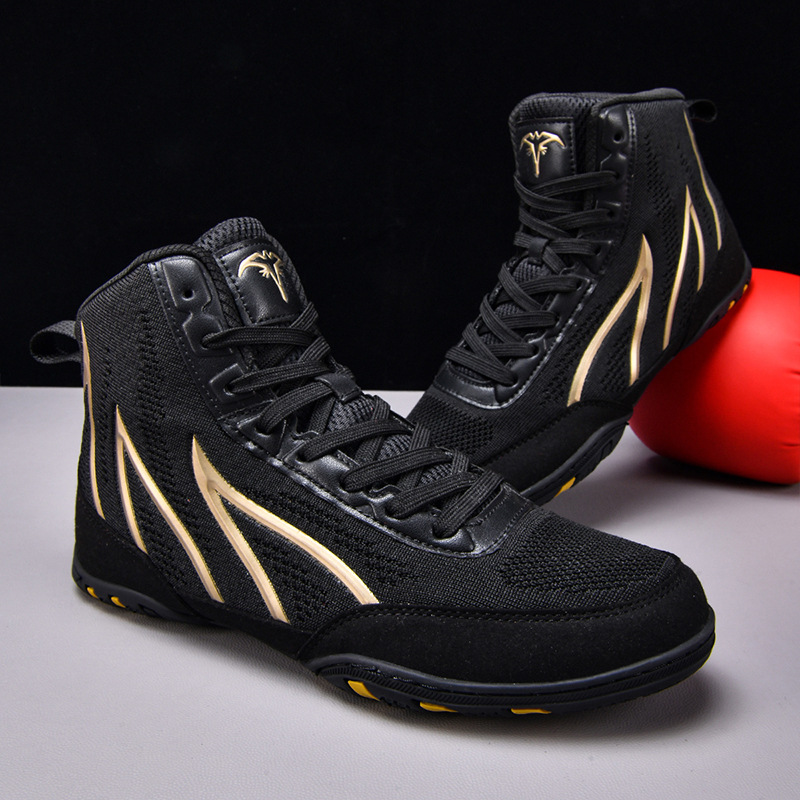 Zapatos de boxeo transfronterizos, zapatos de entrenamiento de lucha libre, zapatos de lucha libre, zapatos de boxeo al por mayor.