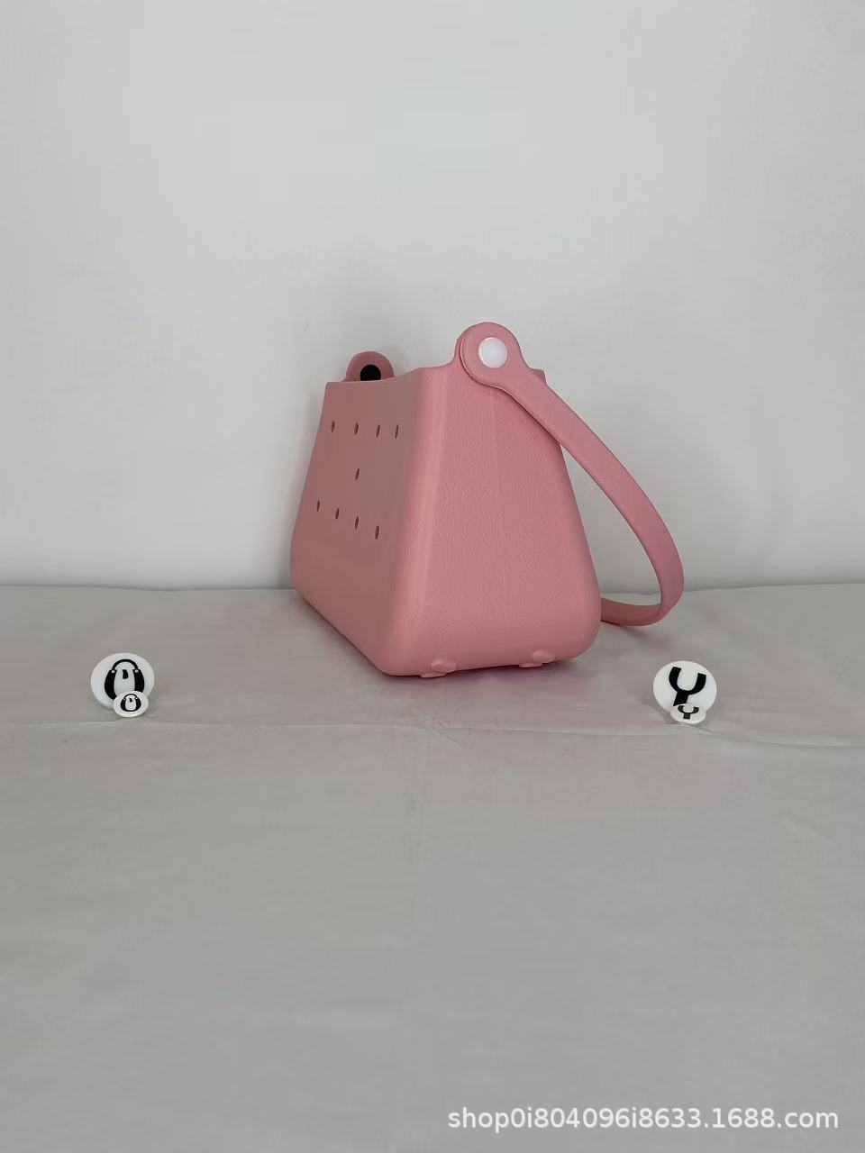 EVA Handtasche mit Tragegriff, Trend-Kosmetiktasche mit Lochdesign, Schultertasche, DIY-fähig, Cartoon-Zubehör, Umhängetasche, Lagerbestand verfügbar