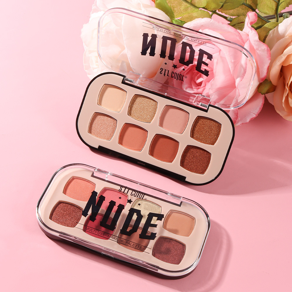 Fábrica de color s.f.r. transfronteriza especializada en perlas mate de alta saturación barata de 8 colores de sombra de ojos maquillaje al por mayor