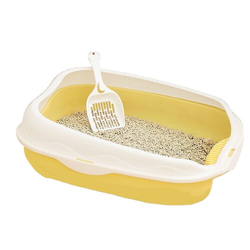 Cat litter box open cat toilet semi-closed cat litter box large single layer cat litter box deodorizing cat supplies