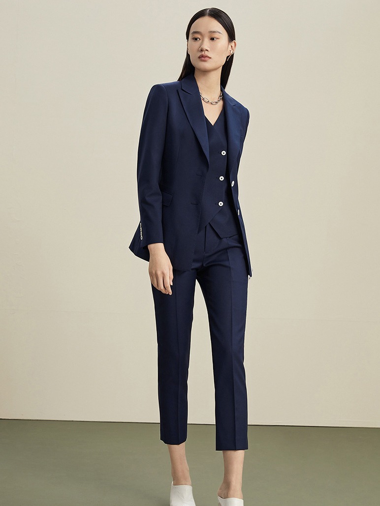 [High-Branch Wool] Suit suit Female President Temperament Commuting Dating Fashion Sense Suit Vest Cropped Pants