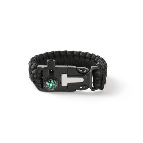 Bracelet survival bracelet manufacturer seven-core paracord braided survival whistle flintstone large compass paracord