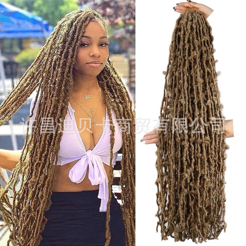 European and American Wig Dirty Braids Amazon Hot Sale Butterfly Locs Crochet Hair African Butterfly Dirty Braids