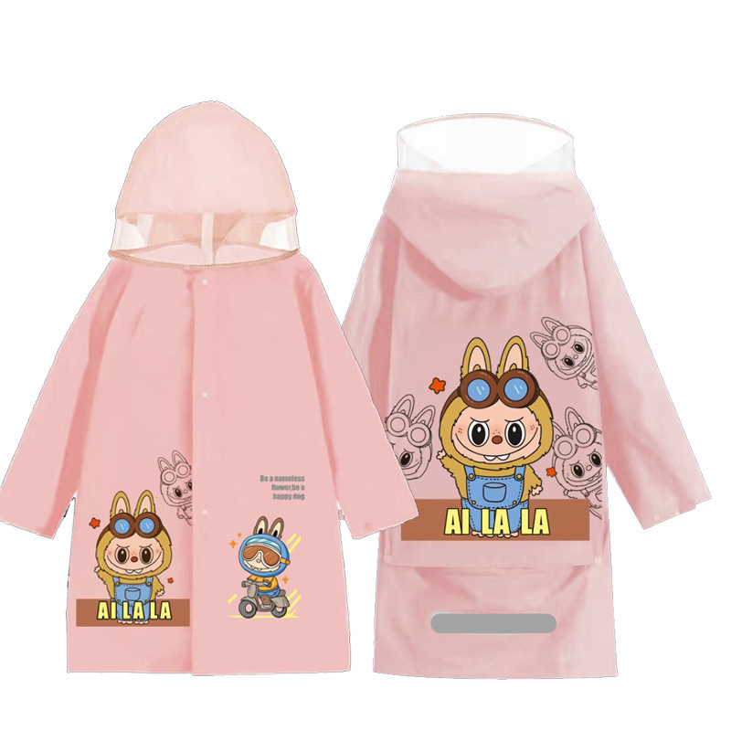 Nuevo impermeable para niños tridimensional ala grande bolsa de escuela grande posición bolsa de almacenamiento de tira reflectante alargada extra grande inodoro