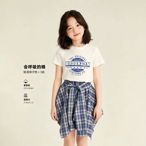 Summer set with a round collar