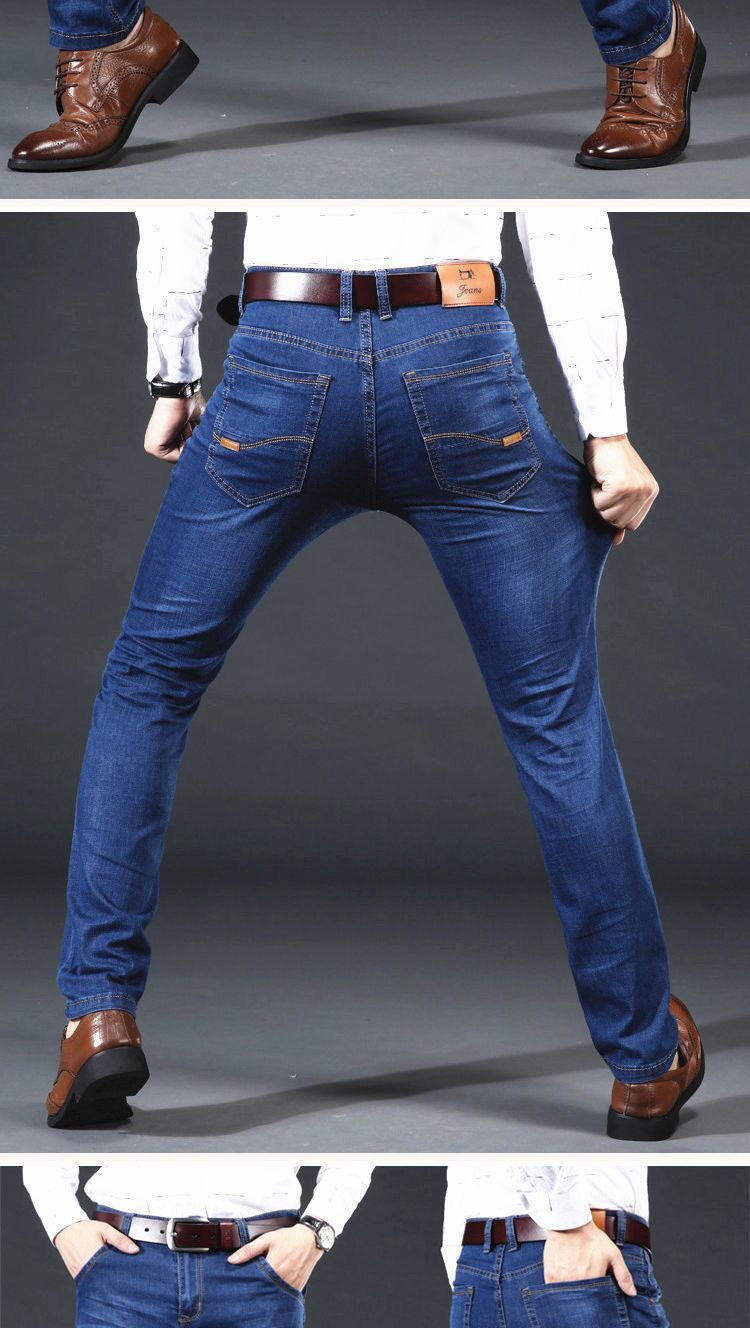 Brand Men jeans Winter Jeans Flannel Stretch High Quality Jean Trousers Men Casual Fashion Pants Men 2023 Men's Pants jeans men_voghion.com