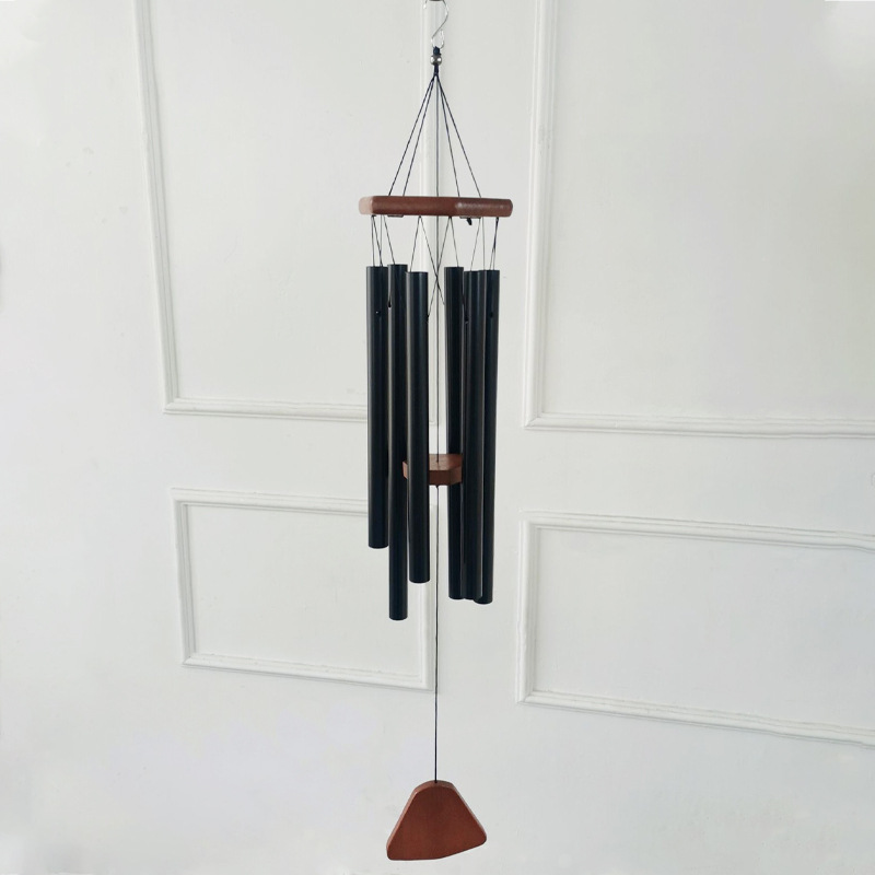 Nordic28-inch Metal6-tube Wind Chime Home Decoration Aluminum Tube Balcony Courtyard Hanging Decoration Creative Holiday Gift