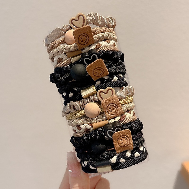 Cauda de caballo alta no colapsar cuerda de cabeza de niñas de alto nivel anillo de cabello red red 2024 nueva correa de goma de alta elasticidad cabello de cabello