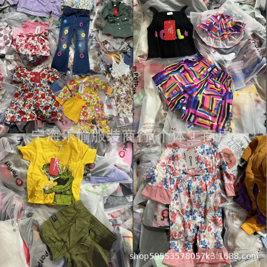 Patpat children's clothing, a mix-and-match style, boys' and girls' clothing, tops and pants, fashionable sets, popular export items.