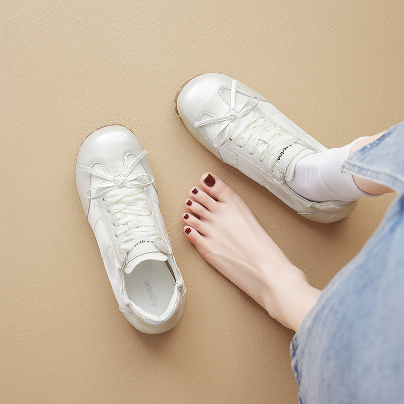 Augustion Ballet alemán zapatos de entrenamiento femenino 2025 nuevo estilo verano plataforma plana deportes Forrest zapatos blancos zapatos casuales