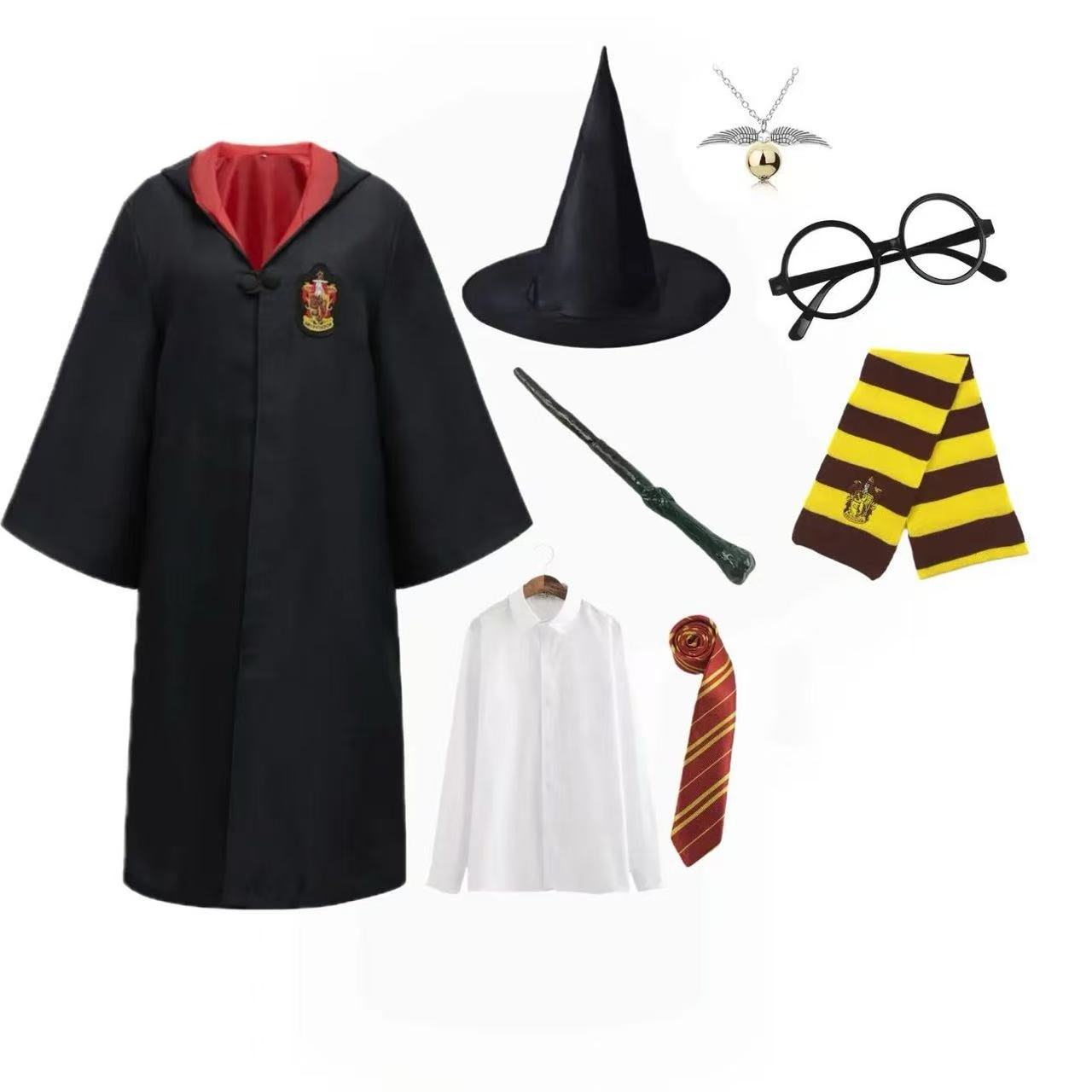 Túnica con Capucha Mágica para Cosplay de Poliéster para Halloween y Espectáculos