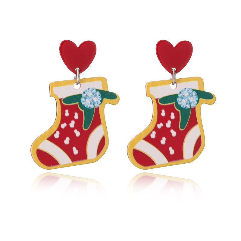 Joyas de Navidad pendientes pendientes Europa y los Estados Unidos transfronterizos nuevos pendientes pendientes de nieve campana de Navidad