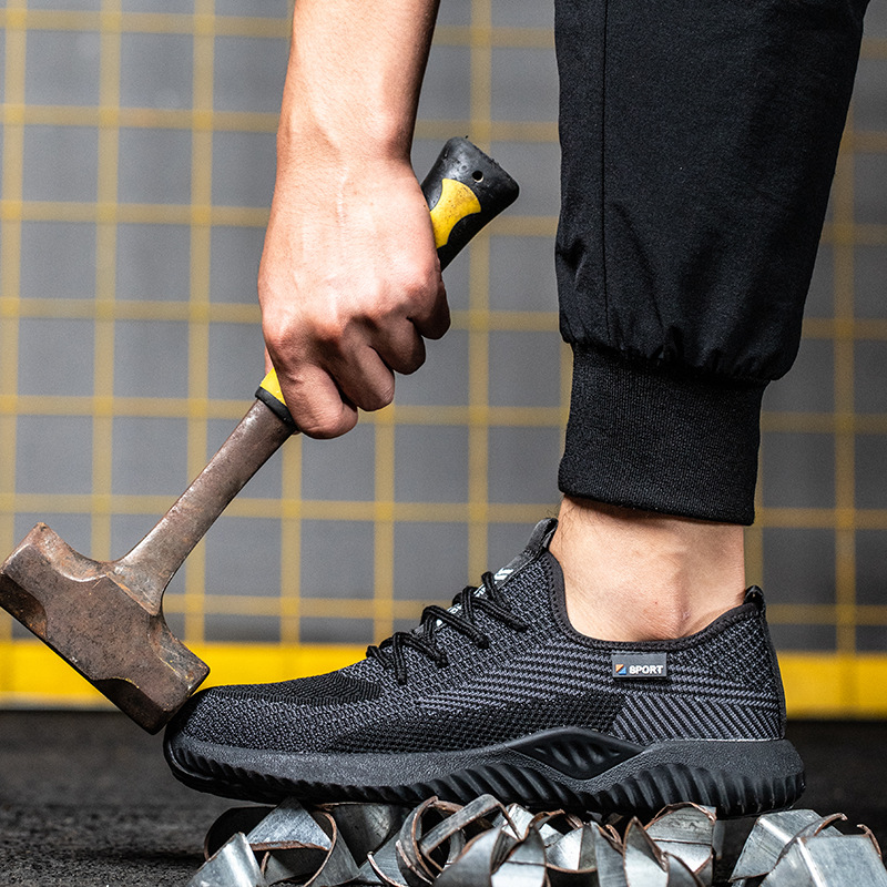 防护鞋批发防砸防刺穿钢包头劳保鞋透气轻便软底安全鞋工作鞋