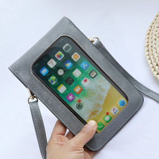 Bag 2021 new all-match touch screen mobile phone bag female messenger bag vertical Mori mobile phone pouch mini